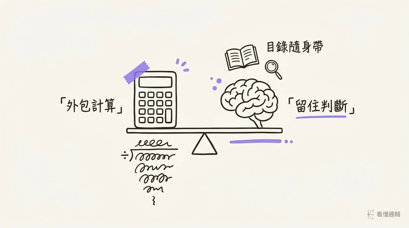 計算機與大腦的分工：機器負責計算，大腦保留估算與判斷